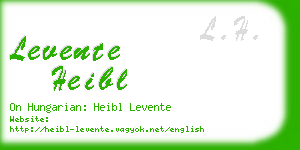 levente heibl business card